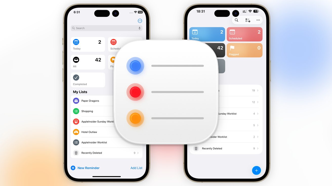 Rappels iOS 26 vs iOS 18: Liquid Glass, Apple Intelligence et nouvelles listes