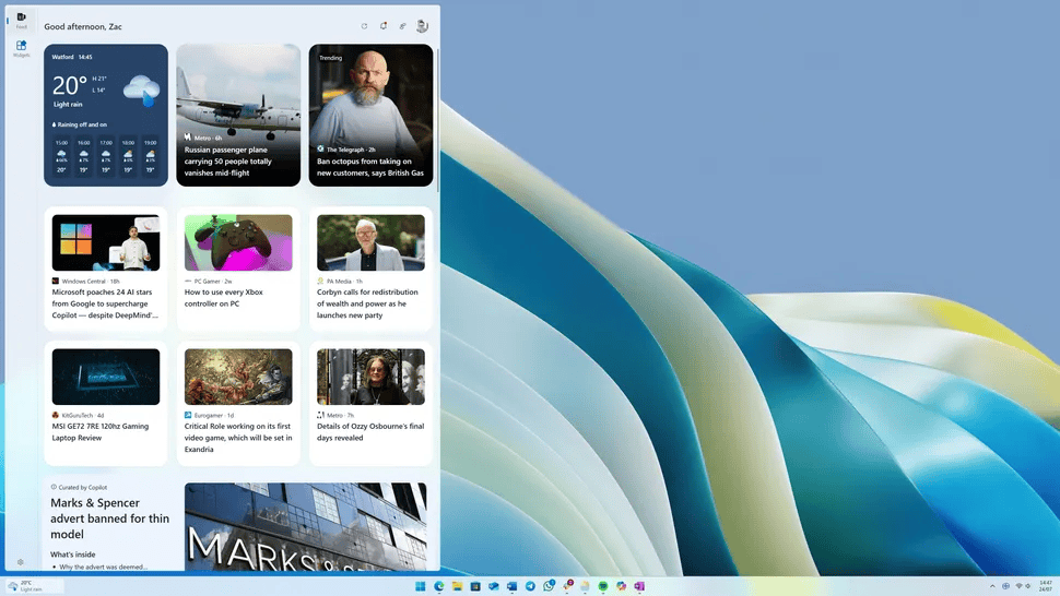 Copilot Discover pourrait bientôt repenser le fil d'actualités dans les widgets Windows 11