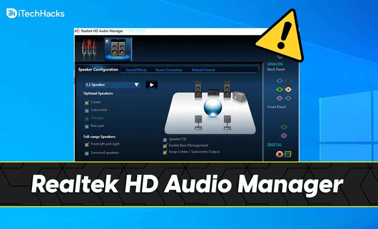 Comment télécharger et installer Realtek HD Audio Manager
