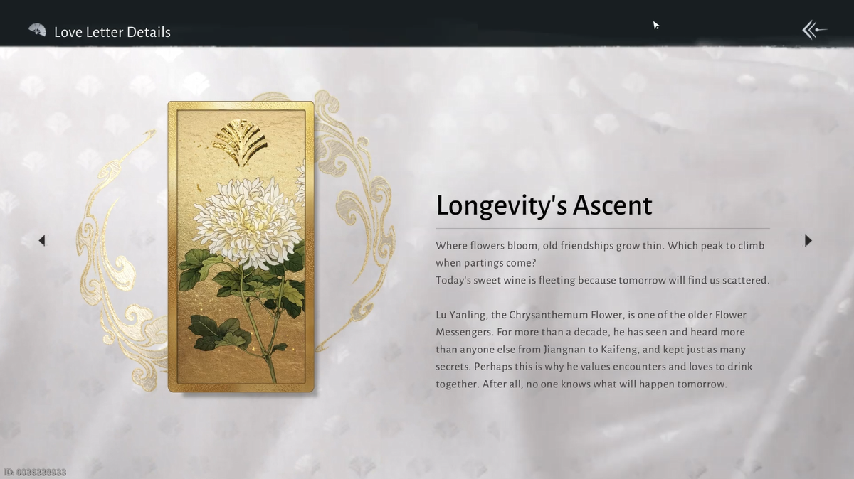 Guide des lettres d'amour des parfums Longevity's Ascent 